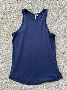 Banana Republic Women’s High Neck Full Length Tank Navy Blue Small-used